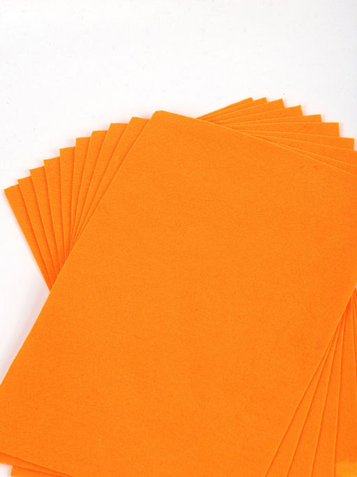 Фетр листовой мягкий Magic 4 Hobby 1мм 20х30см арт.FLT-S1 уп.10 листов цв.645/022 бл.оранжевый