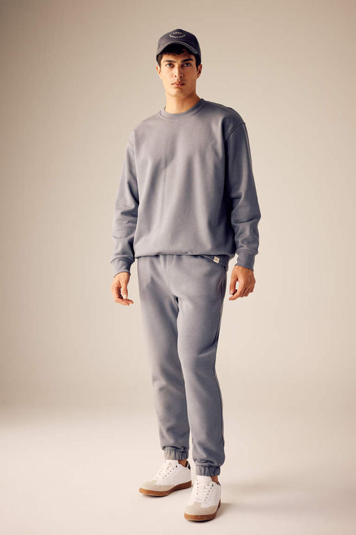 Базовый свитшот Oversize с круглым вырезом - Defacto фото 2