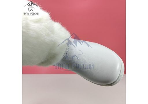 Унты подростковые белые, литая подошва