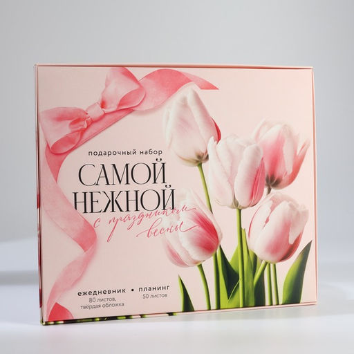 Подарочный набор, ежедневник А5, 80 листов и планер, 50 л. Самой нежной