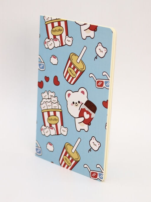 Блокнот (А5) "Bear fastfood", blue (14.5х21 см)