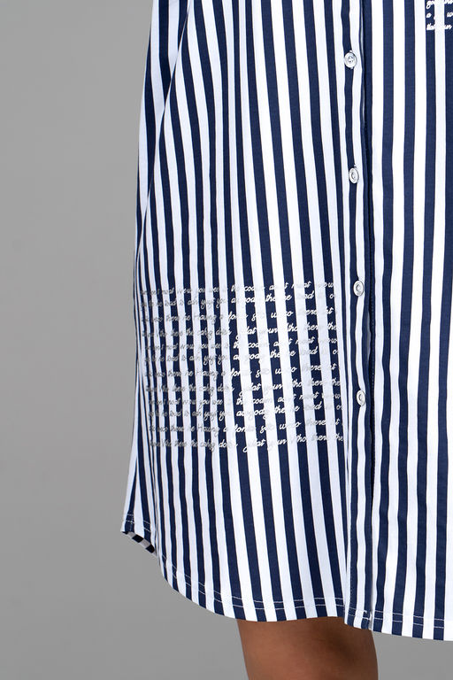 Платье  рубашка Молли (крупная полоска) - Эльза фото 3