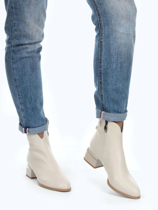 01-PCM335-2 BEIGE Ботинки демисезонные женские (натуральная кожа, байка) - No name фото 4