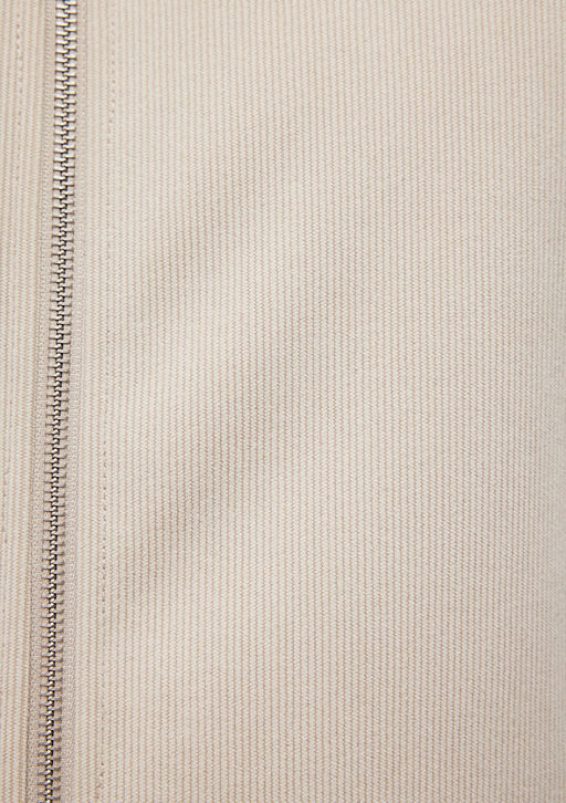 Suni Kurk Detayl? Bej Kadife Ceket - Mavi фото 7