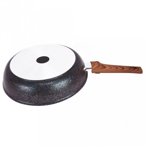 Сковорода с тефлоновым покрытием д22см "Granit Ultra", h6см, съемная ручка из термостойкого пластика, голубой гранит (Россия) - можно использовать металлические кухонные принадлежности