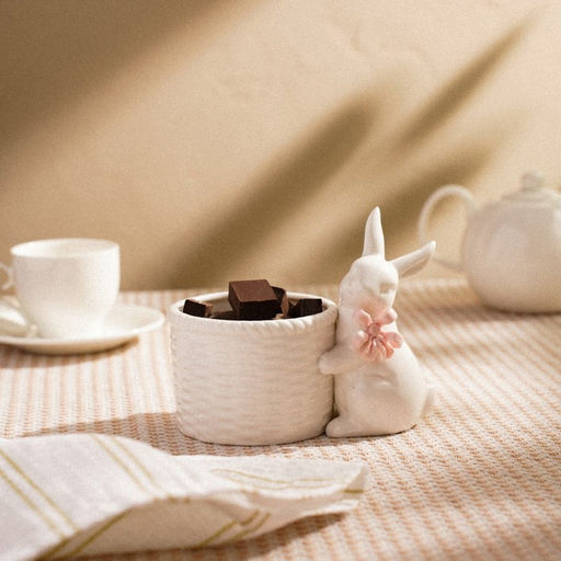 Конфетница SL Home Лесные кролики, 15?9?12.5 см, фарфор, белая - Simaland фото 7