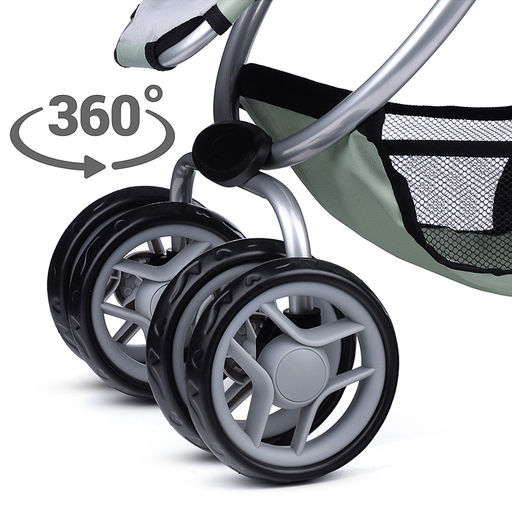 Коляска для кукол (для двойни)металлическая,прогулочная,с тентом,с корзиной,в пакете