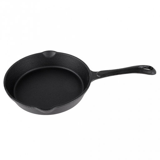 Сковорода чугунная д20см, h4,5см, длина 35,5см, литая ручка, "My Real Iron Cook" (Китай)