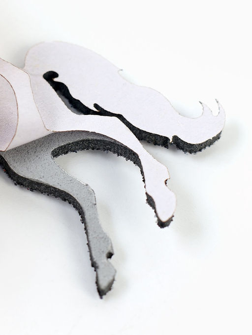 Декор новогодний Лошадки на клеевой основе, графит, набор 6 шт.