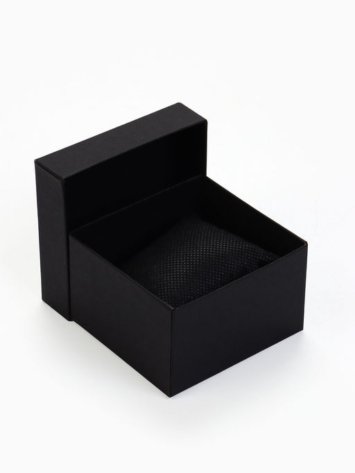 Цена за 2 шт. Коробочка подарочная для часов, 9×8.5×5 см, вставка чёрная, чёрная