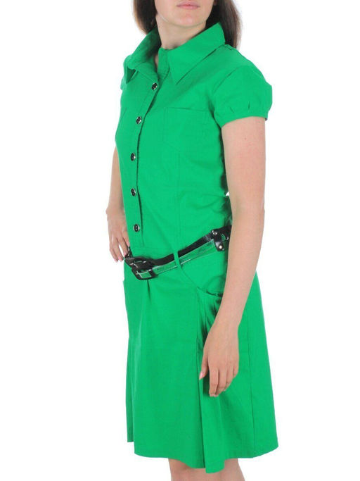 9405 GREEN Платье женское (85% хлопок, 10% вискоза, 5% лайкра)
