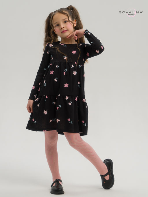 Платье Тиана тюльпаны на черном - Sovalina фото 19