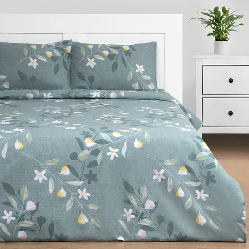 Постельное бельё Этель Евро Green Day 200х217см,220х240см,50х70см-2 шт, поплин,125 г/м2