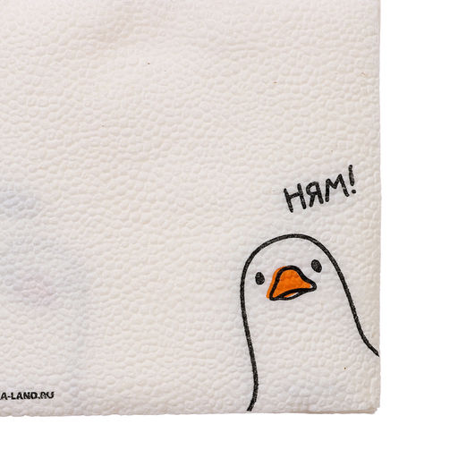 Цена за 2 шт. Салфетки бумажные однослойные «Гусь» 24 х 24 см, 20 шт