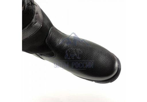 Мини-монголки мужские черные, литая подошва натуральная кожа - Мирунт фото 5