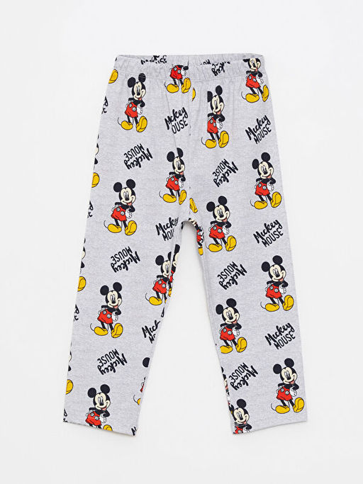 Polo Yaka Uzun Kollu Mickey Mouse Bask?l? Erkek Bebek Pijama Tak?m? - Waikiki фото 3