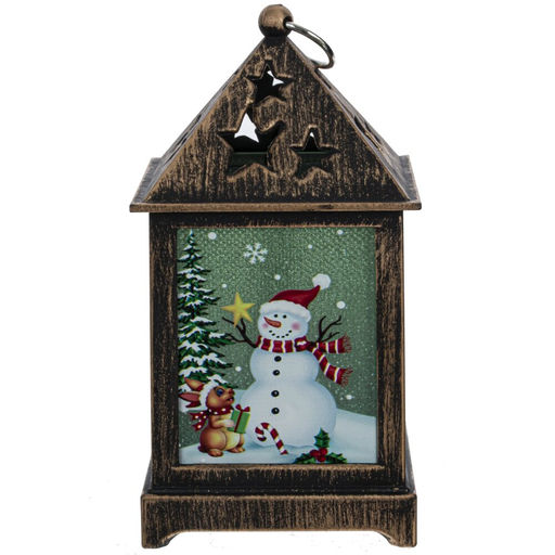 Изделие декоративное "Фонарь" (подсветка, 3xLR44), L6,5 W6,5 H12,5 см, 3в.