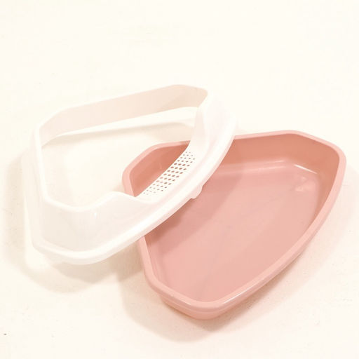 Туалет угловой с рамкой «Лекси», 55.5×41.5×15 см, розовый