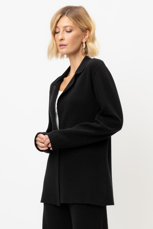 Кардиган Very Neat ЕВ 30201/ш из шерсти с акрилом черный  фото 3