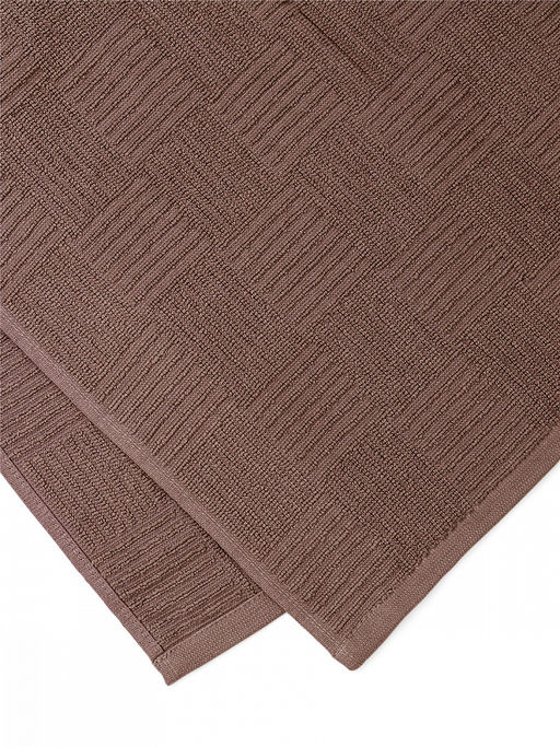 Простыня махровая жаккардовая 150x200 коричневый махровая ткань, хлопок - Denastia фото 3