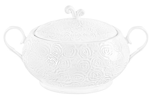 Пельменница-супница 2,6 л 30*22,5*18 см "Розы" с крышкой, фарфор