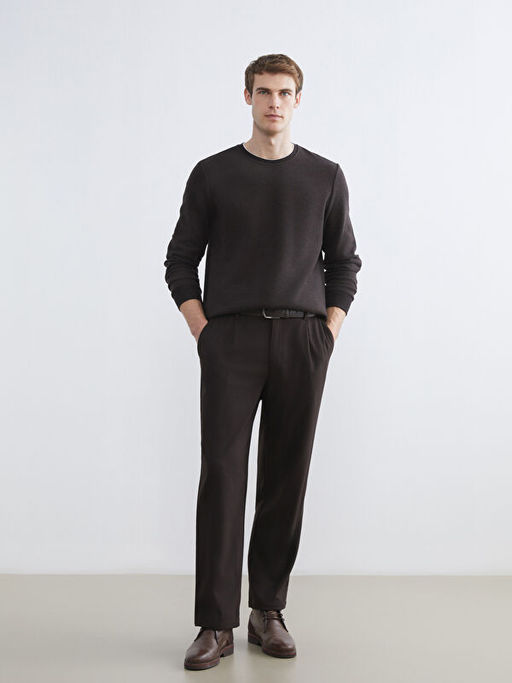 Bisiklet Yaka Erkek Sweatshirt