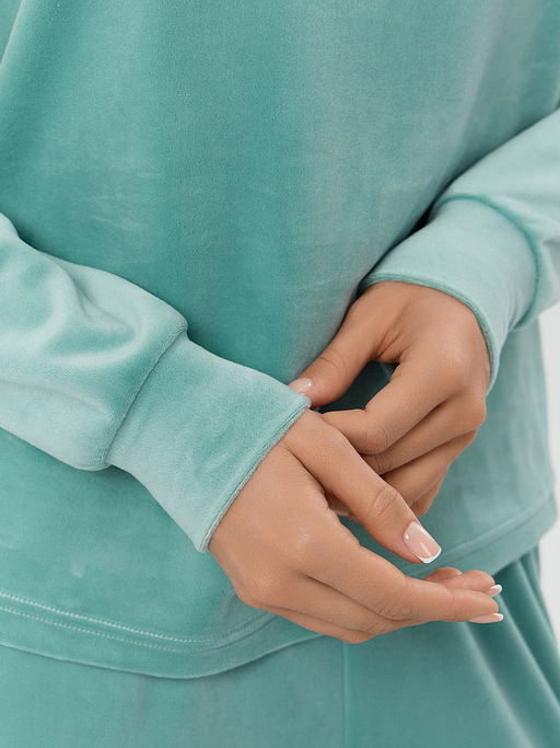 Комплект женский велюровый зеленый - Mark formelle фото 7