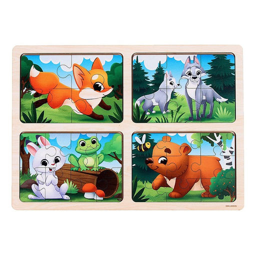 Пазлы Лесные зверята - Лесная мастерская фото 6