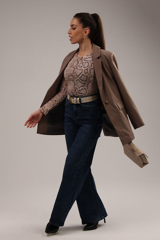 Лонгслив облегающий повседневный skims