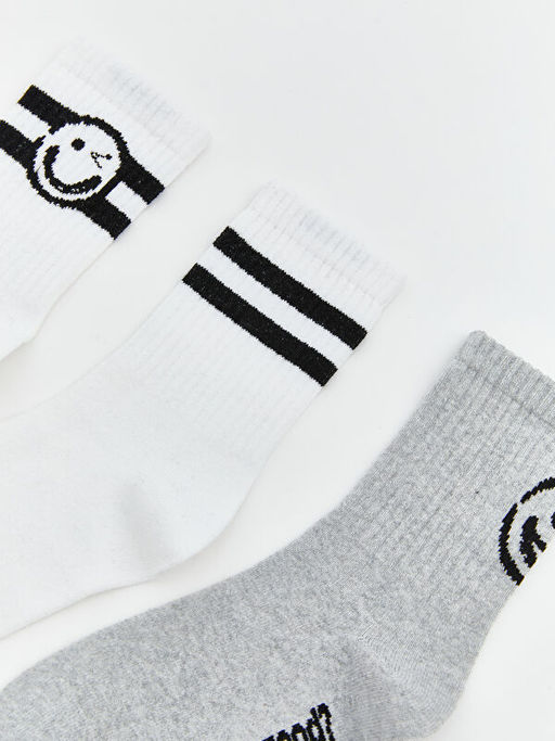 Desenli Erkek ?ocuk Soket ?orap 5li