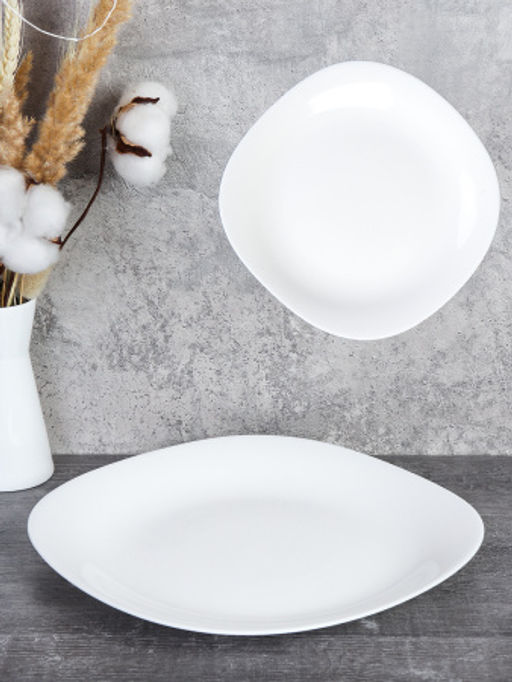 Тарелка квадратная 280 мм обеденная белая KWH110 (white ) (уп 24) - ГалеонТрейд фото 2