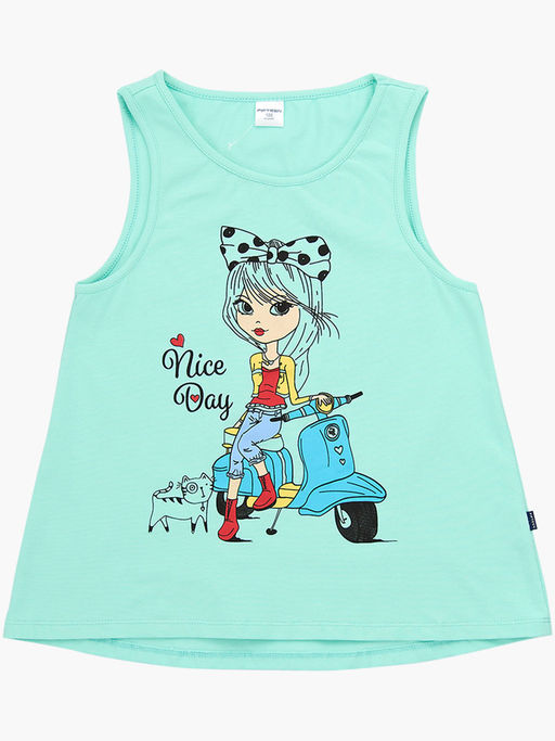Футболка-топ UD 6518 бирюза - Mini maxi фото 5