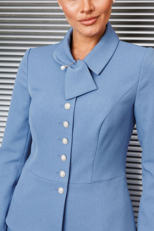 Костюм Мода Юрс 2824 серо-голубой