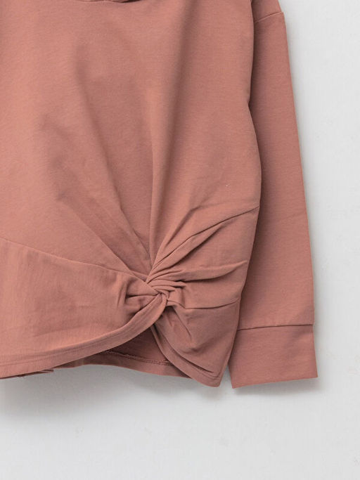 Kap??onlu Basic Uzun Kollu K?z ?ocuk Sweatshirt - Waikiki фото 3