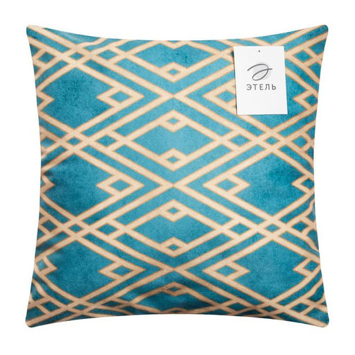 Наволочка декоративная Этель Изумруд 40х40 см, велюр, 100% п/э  фото 5