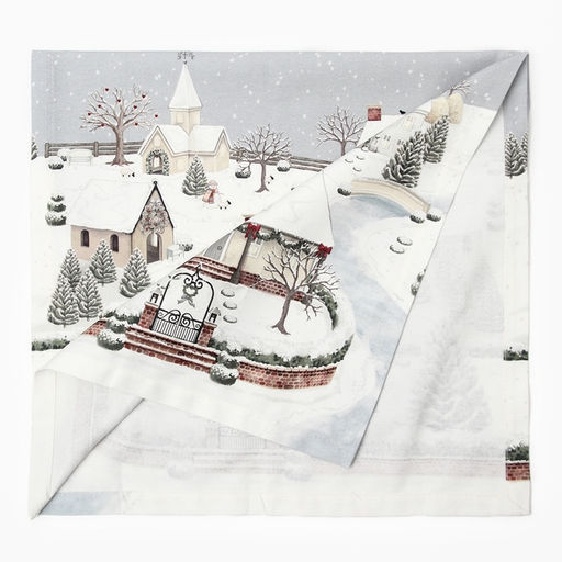 Дорожка новогодняя на стол «Этель. Зимняя деревня» 40×149 см, 100% хлопок, саржа 190 г/м²