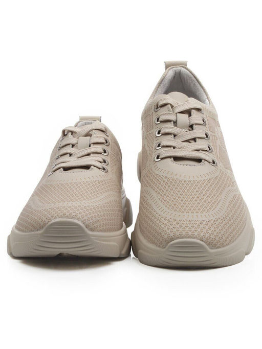 03-YH466-2 BEIGE Кроссовки женские (натуральная кожа)