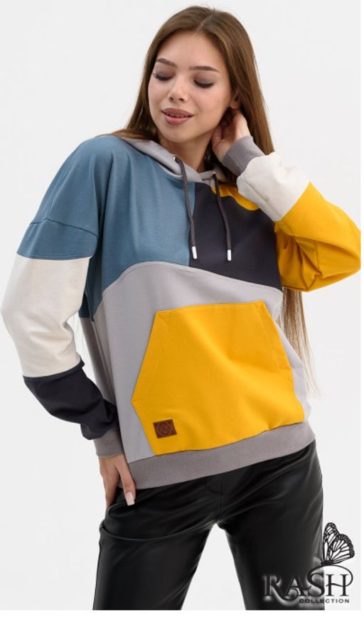 Худи "Колорблок" Цвет:как на фото