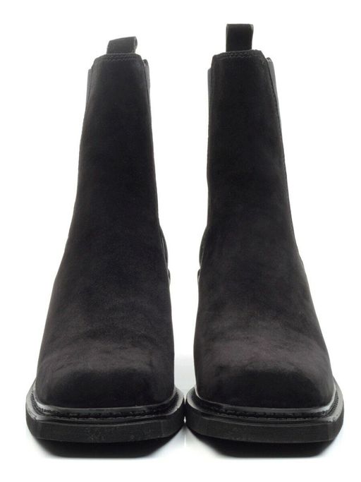 04-E21W-1B BLACK Ботинки зимние женские (натуральная замша, натуральный мех) - Фабричный китай фото 9