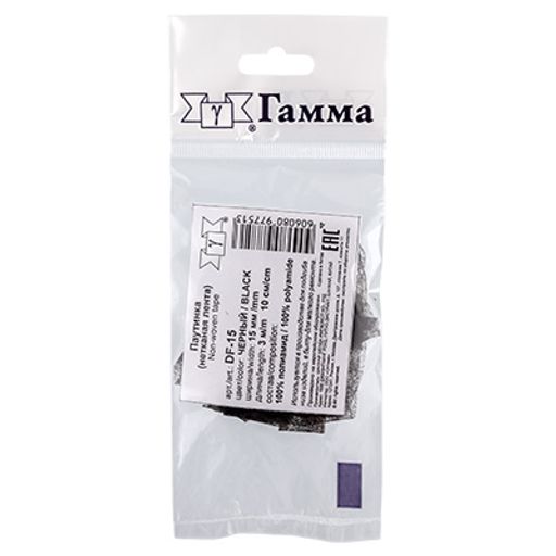 Паутинка DF-15 ФАСОВКА 15 мм 5 х 3 м B Gamma черный