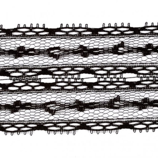 Кружево-трикотаж арт.TBY 741-2B шир.50мм цв.черный уп.45,7м