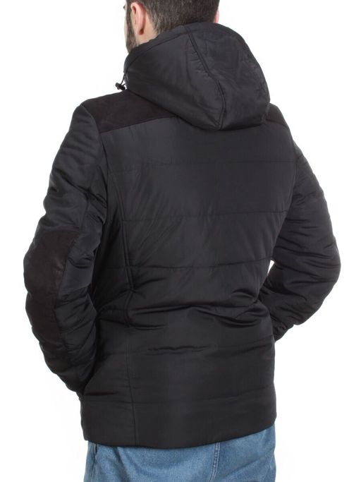 J83010 BLACK Куртка мужская зимняя NEW B BEK (150 гр. синтепон) - Фабричный китай фото 4
