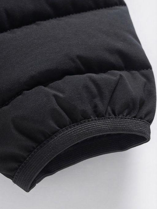 Куртка мужская стёганая с капюшоном с графеновой подкладкой черного цвета 9623_1Ch