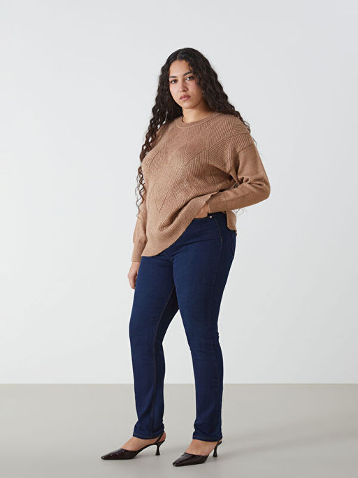 Straight Fit Kad?n Jean Pantolon