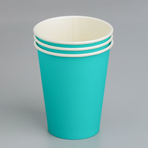 Цена за 50 шт. Стакан бумажный Бирюзовый 350 мл, диаметр 90 мм - Simaland фото 3
