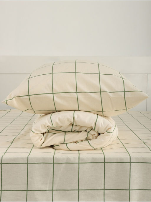 Постельное бельё 1.5-спальное «Этель. Новогодняя клетка», бязь