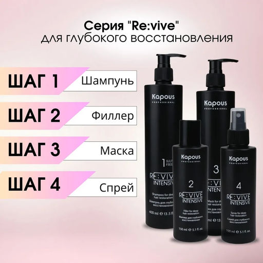 Маска для глубокого восстановления волос Re:vive 400 мл KAPOUS - Kapous professional фото 6