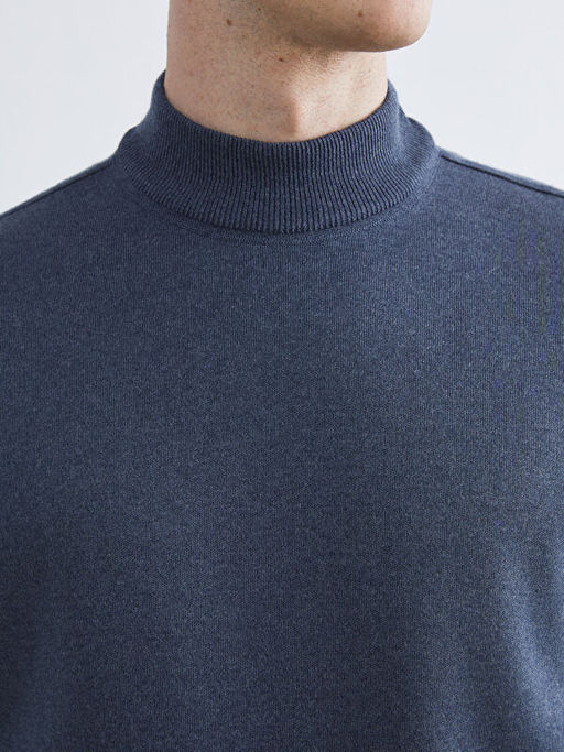 Yar?m Bal?k?? Yaka Erkek Triko Kazak