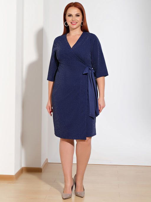 Платье 0150-1 синий - Dora фото 5