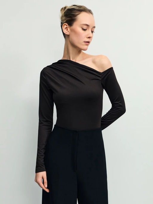 Асимметричное боди со сборками / Zarina  фото 11